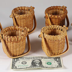 Six Contemporary Two-Egg Nantucket Baskets