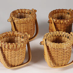 Six Contemporary Two-Egg Nantucket Baskets