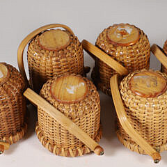 Six Contemporary Two-Egg Nantucket Baskets