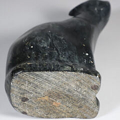 Vintage Polished Black Marble Seated Cat Sculpture Signed Jaito, ’72