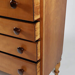 Antique American Cherry Four Drawer Chest