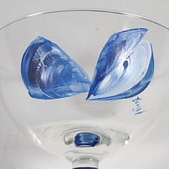 Set of 11 Hand Painted Mussel Desert Glasses