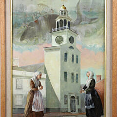 Richard deMenocal Oil on Masonite "Unitarian Church"