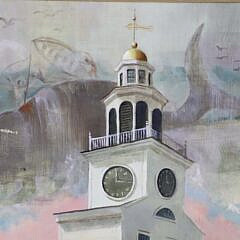 Richard deMenocal Oil on Masonite “Unitarian Church”