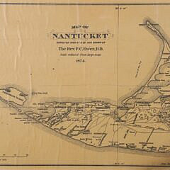 Rev. F.C. Ewer “Map of Nantucket” Dated 1874
