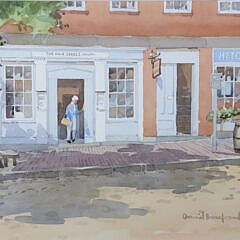 David Bradford Watercolor on Paper “Main Street Gallery”