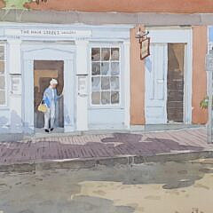 David Bradford Watercolor on Paper “Main Street Gallery”