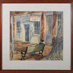 B. Bennett Watercolor "Main Street Gallery"