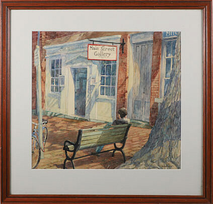 B. Bennett Watercolor "Main Street Gallery"