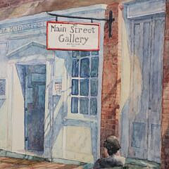 B. Bennett Watercolor “Main Street Gallery”
