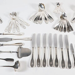68 Piece Set of Hans Hansen Sterling Silver Flatware in the "Susanne" Pattern