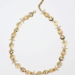 14k Yellow Gold "Sand Dollars, Starfish, and Scallop Shells" Necklace