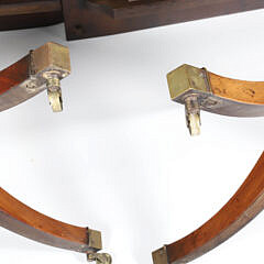 Antique English Cross Banded Mahogany Triple Pedestal Dining Table, 19th Century