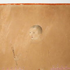 Sally Gardner Watercolor on Paper “Portrait of Thomas Hathaway Aged 2 Years & 8 Months, 1819