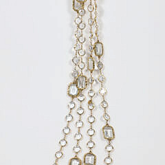 Vintage 1981 Chanel “Chicklet” Necklace with Sparkling Stones