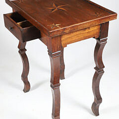 Nautical Inspired Star Inlaid One Drawer Side Table