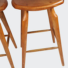 Pair of Stephen Swift Cherry Bar Stools