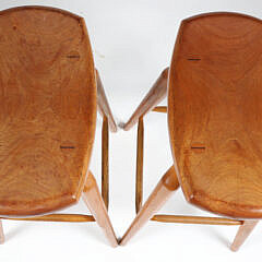 Pair of Stephen Swift Cherry Bar Stools