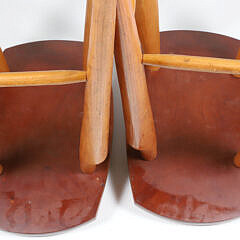 Pair of Stephen Swift Cherry Bar Stools