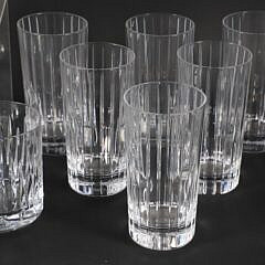 Baccarat Crystal Low and High Ball Glasses and Ice Bucket