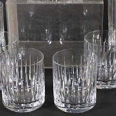 Baccarat Crystal Low and High Ball Glasses and Ice Bucket