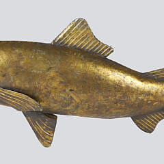 Contemporary Vintage Gilt Metal Full Body Cod Fish