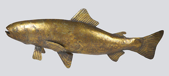 Contemporary Vintage Gilt Metal Full Body Cod Fish