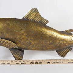 Contemporary Vintage Gilt Metal Full Body Cod Fish