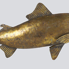 Contemporary Vintage Gilt Metal Full Body Cod Fish