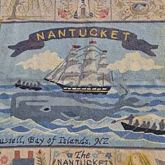 Hooked Rug “Nantucket, the Nantucket Girls Song, 1855”