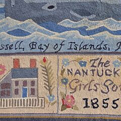 Hooked Rug “Nantucket, the Nantucket Girls Song, 1855”