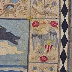 Hooked Rug “Nantucket, the Nantucket Girls Song, 1855”