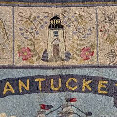 Hooked Rug “Nantucket, the Nantucket Girls Song, 1855”