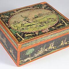 Tony Sarg Rectangular Equestrian Paper Wrapped Box