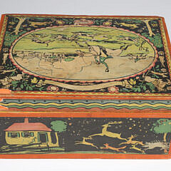 Tony Sarg Rectangular Equestrian Paper Wrapped Box