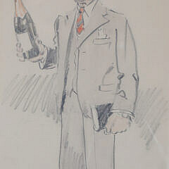 Tony Sarg Watercolor "Sommelier"