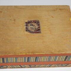 Tony Sarg Whaling Scene Paper Wrapped Box with Stamp