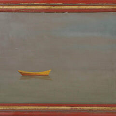 Robert Stark Jr. (1933-1978) Oil on Board “Lone Dory on Calm Waters”