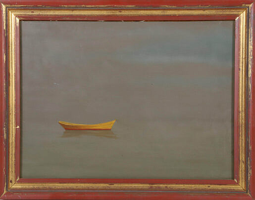 Robert Stark Jr. (1933-1978) Oil on Board "Lone Dory on Calm Waters"
