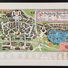Tony Sarg “The New York 1939 World’s Fair Map Created by Tony Sarg