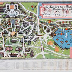 Tony Sarg “The New York 1939 World’s Fair Map Created by Tony Sarg