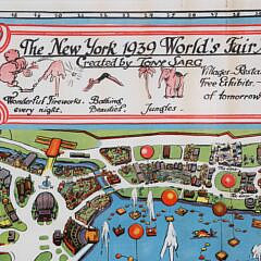 Tony Sarg “The New York 1939 World’s Fair Map Created by Tony Sarg