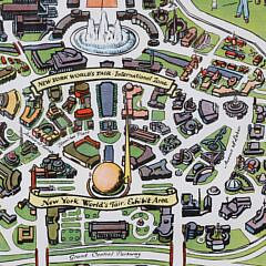 Tony Sarg “The New York 1939 World’s Fair Map Created by Tony Sarg