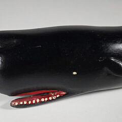 Carved and Painted Full Body Sperm Whale