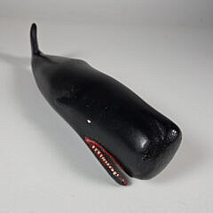 Carved and Painted Full Body Sperm Whale