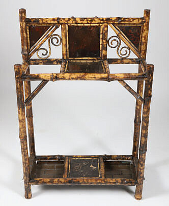 Antique Tortoiseshell Bamboo Umbrella Stand