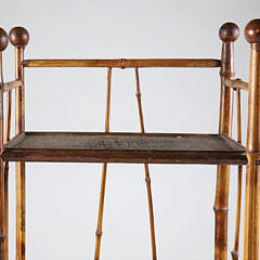 Vintage Bamboo Six Tier Bookshelf