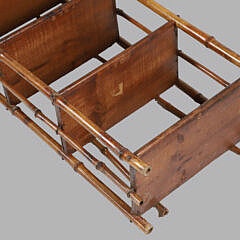 Vintage Bamboo Six Tier Bookshelf