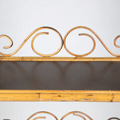 Bamboo Four-Tier Bookshelf with Scrolled Embellishments