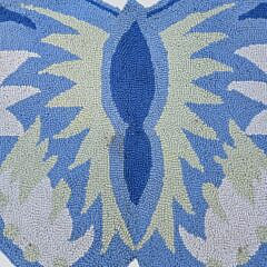 Decorative Butterfly Form Hooked Rug Mat